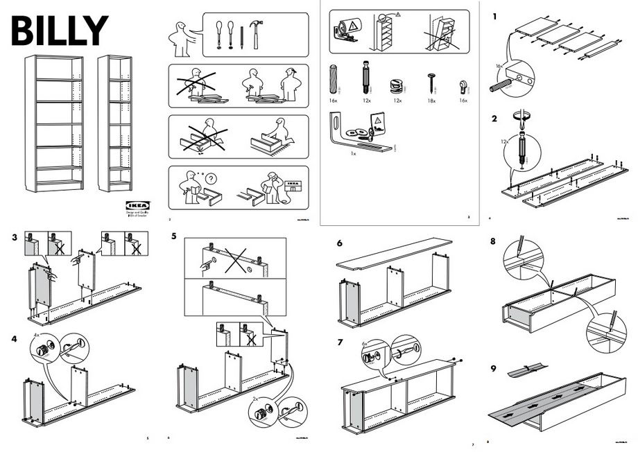 Billy bookcase instructions